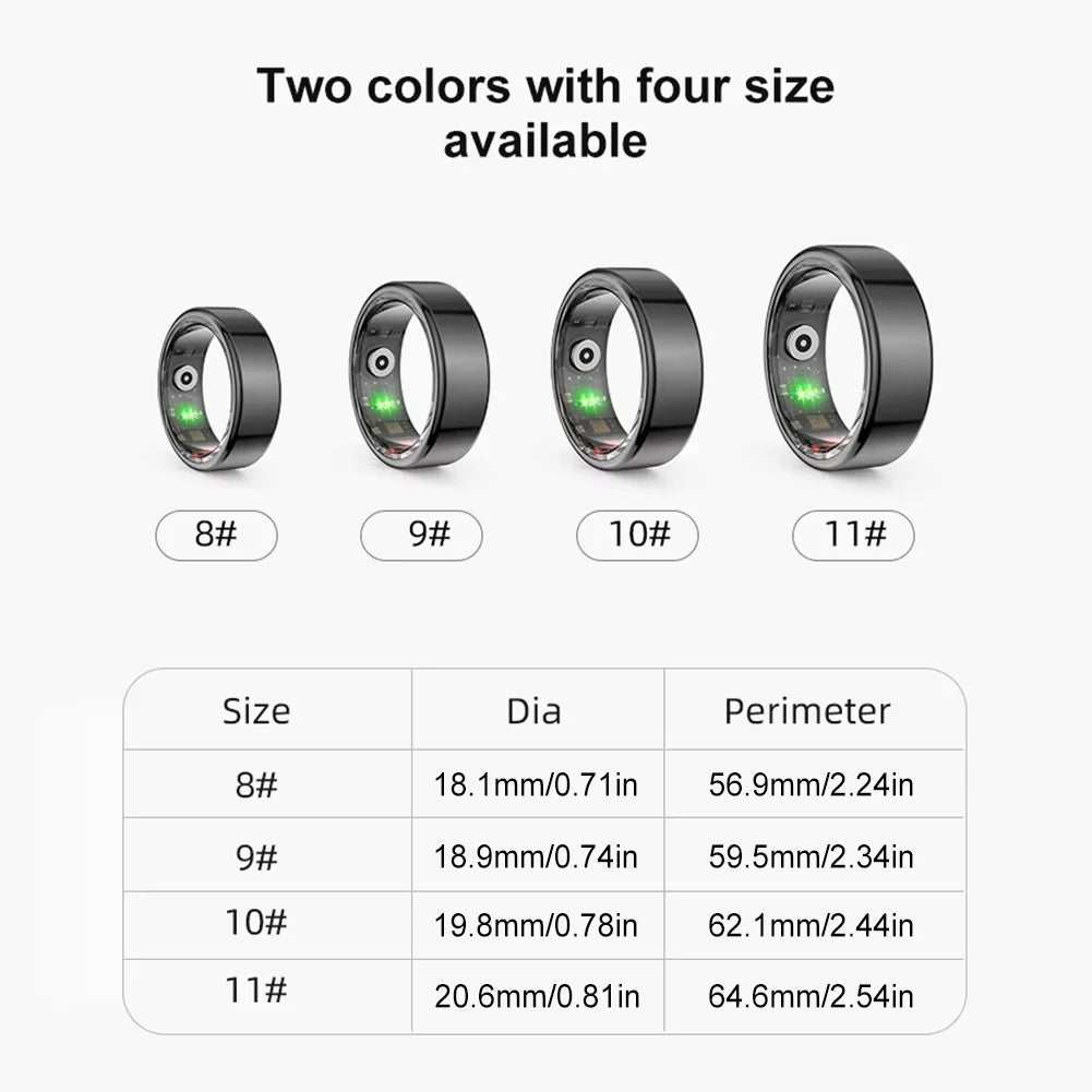 Smart Ring for Women & Men, Fitness Tracker Ring, Step Counter, Calorie Tracking